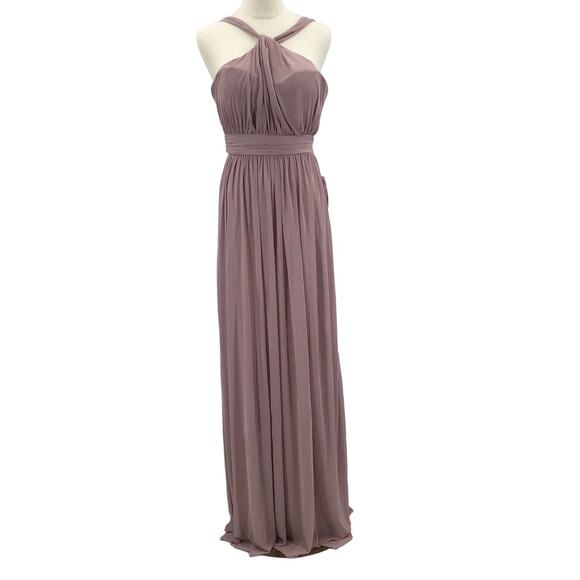BIRDY GREY SZ S Mauve Kiko Sleeveless Halter Side Slit Maxi Dress NWT b170 - Picture 2 of 10